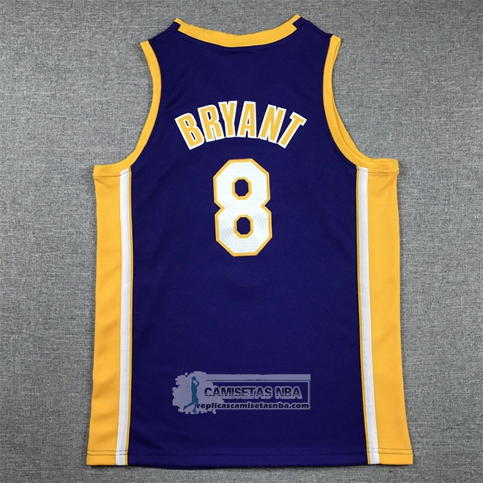 Camiseta Nino Los Angeles Lakers Kobe Bryant NO 8 Mitchell & Ness 1999-00 Violeta